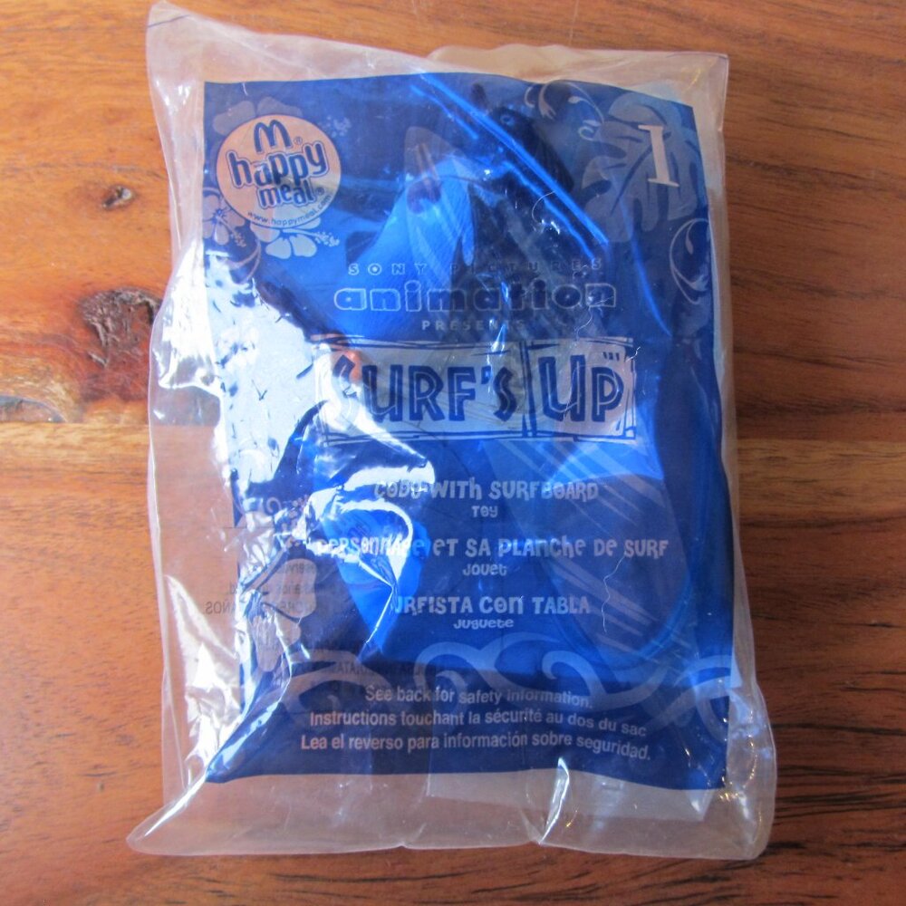 5 for $15 - surfs up #1 cody with surfboard McDonalds 2007 NIP (W6211)